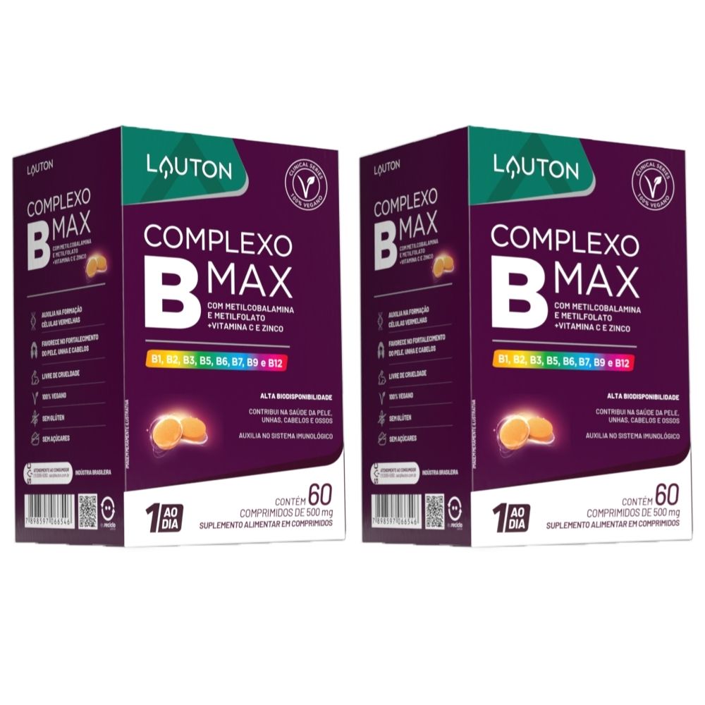 Kit 2x Lauton - Complexo B Max - 60 Comprimidos