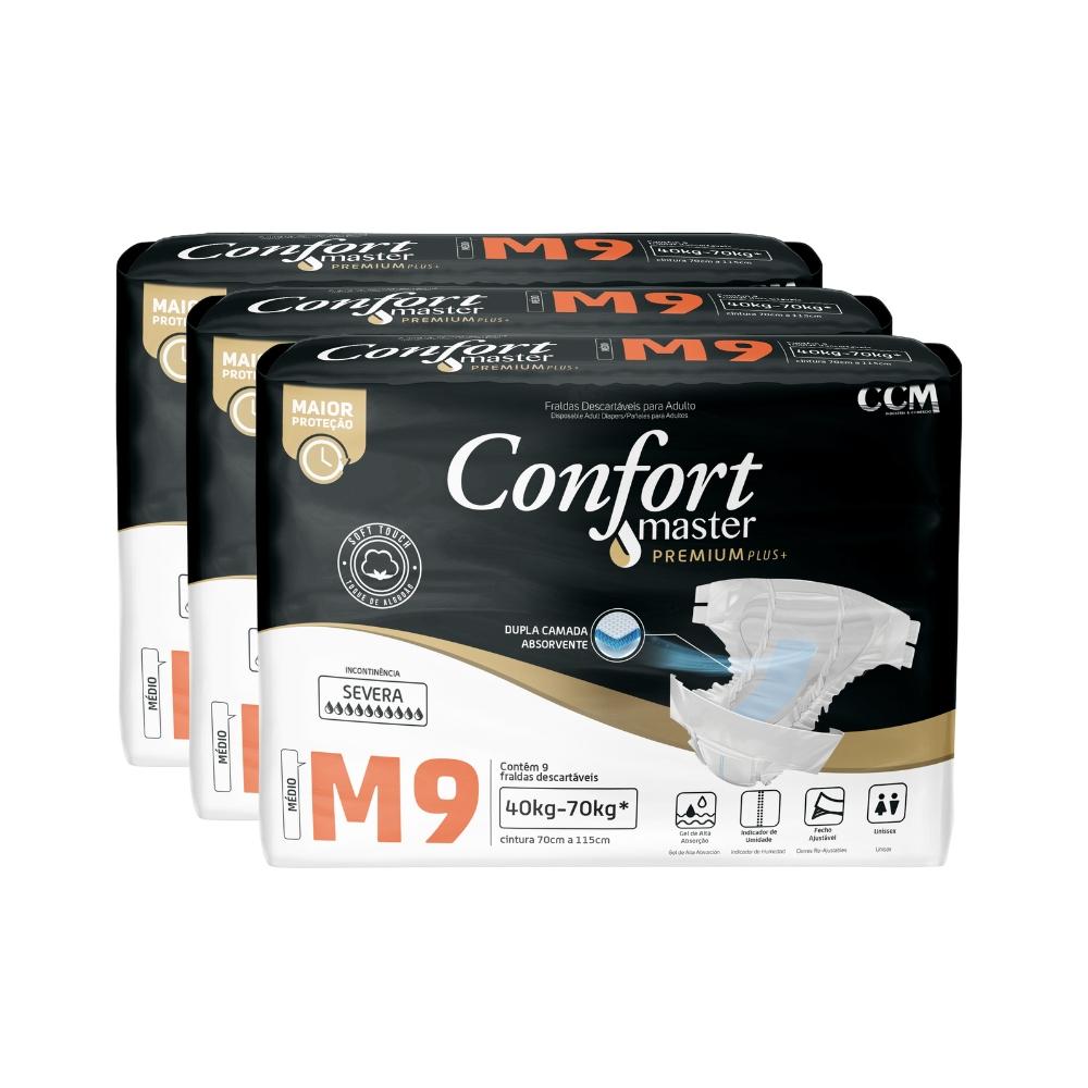 Encontraproduto.com.br - Kit 3 Fraldas Geriátricas Adultos Confort Premium Regular - Conforto e Segurança