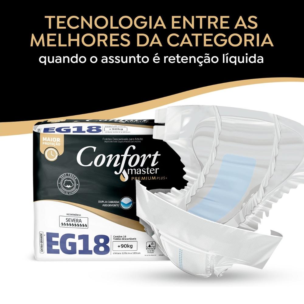 Encontraproduto.com.br - Kit 3 Fraldas Geriátricas Adultos Confort Premium Regular - Conforto e Segurança