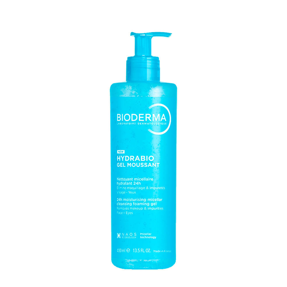 Encontraproduto.com.br - Gel de Limpeza Facial Bioderma Hydrabio Gel Moussant Hidratante 3 em 1 400ml