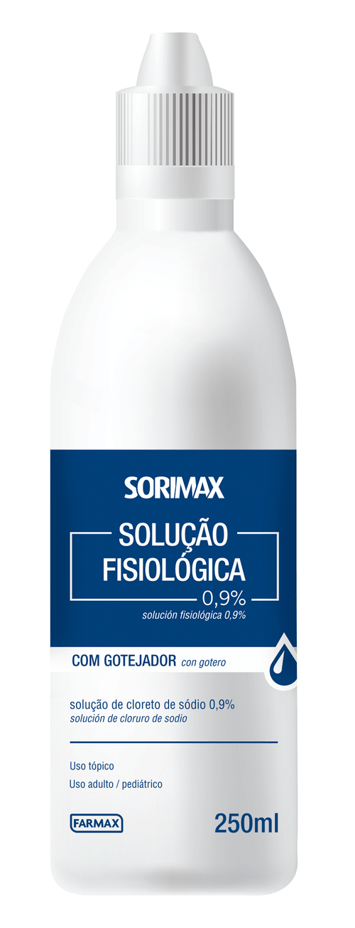 Soro Fisiologico Farmax 0,9% Com 250ml