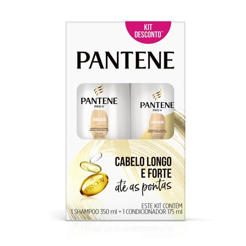 Kit Pantene Hidratação Shampoo Com 350ml + Condicionador Com 175ml