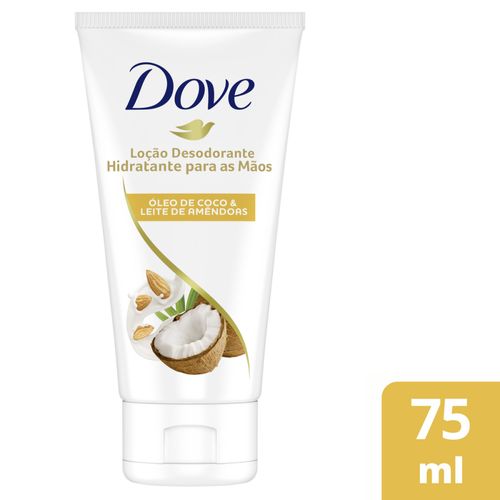 Hidratante Para As Mãos Dove Óleo De Coco & Leite De Amendoas Loção Desodorante 75ml