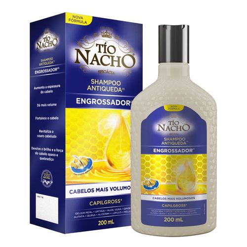 Tio Nacho Shampoo Engrossador, Volume Capilar, Aumenta A Espessura Do Fio, 200ml