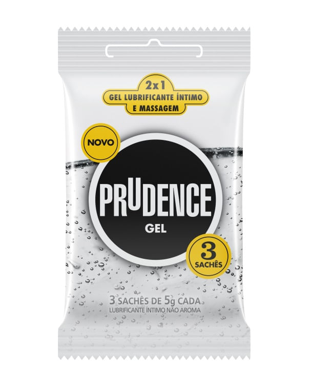 Lubrificante Íntimo Prudence Gel Neutro Com 3 Sachês