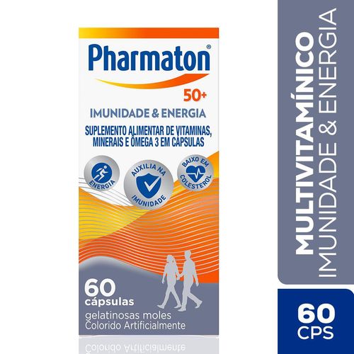 Multivitamínico Pharmaton 50+ Imunidade & Energia Com 60 Cápsulas