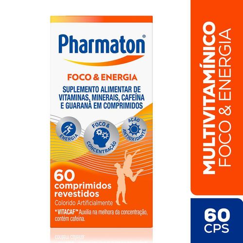Polivitamínico Pharmaton Foco E Energia 60 Comprimidos