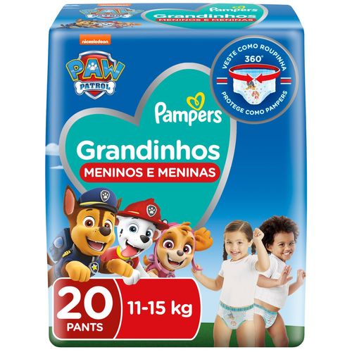 Fralda Pampers Pants Grandinhos Meninos E Meninas 11-15kg Com 20 Unidades