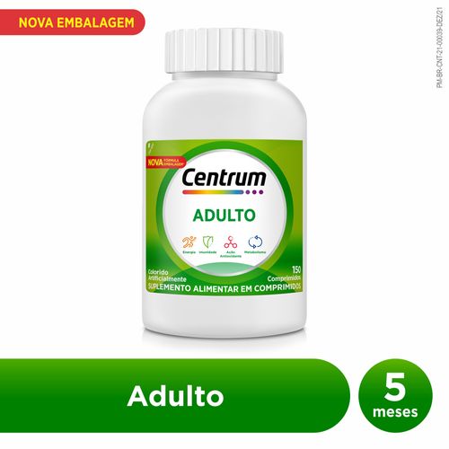 Centrum Multivitaminico Adulto Com Vitaminas De A A Z, 150 Comprimidos
