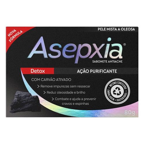 Sabonete facial Em barra asepxia detox 80g