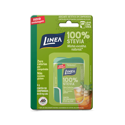 Adoçante Linea Stevia 60mg Com 100 Comprimidos