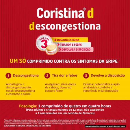CORISTINA D PRO COM 16 COMPRIMIDOS