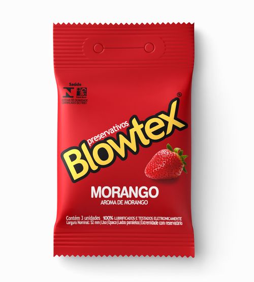 Preservativo Blowtex Morango Com 3 Unidades