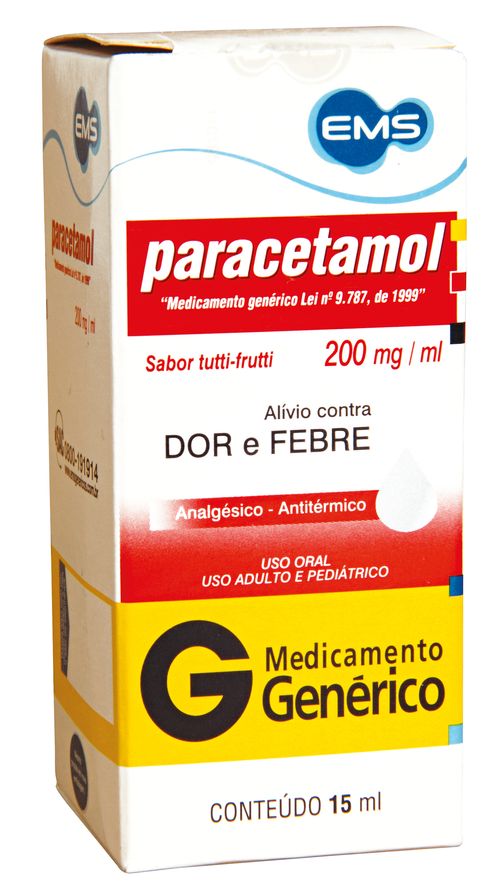 Paracetamol 200mg Gotas 15ml Genérico Ems