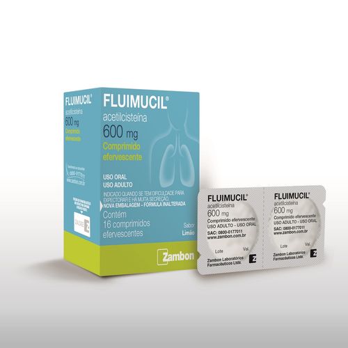 Fluimucil 600mg 16 Comprimidos Efervescentes