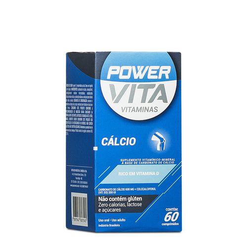 Power Cálcio 600mg Com 60 Comprimidos