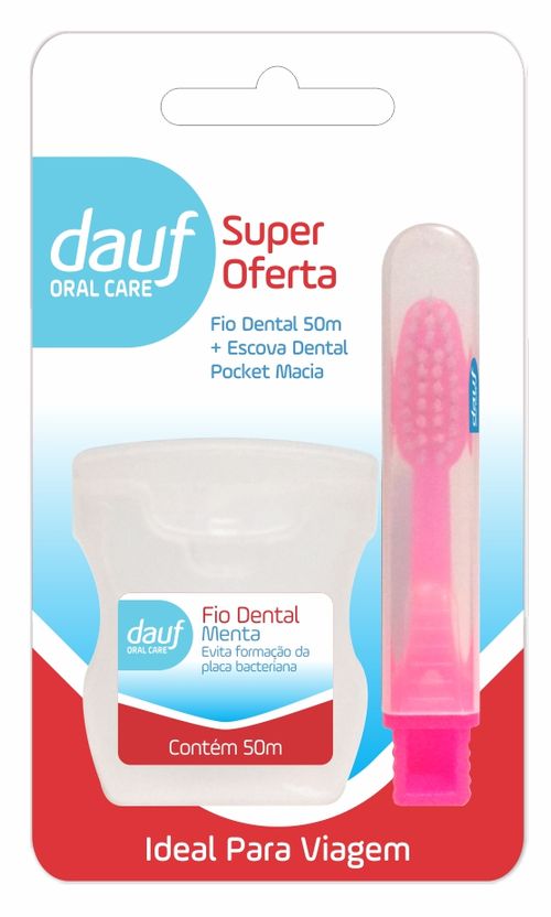 Fio Dental Dauf 50m Escova Dental Dauf Pocket Super Oferta