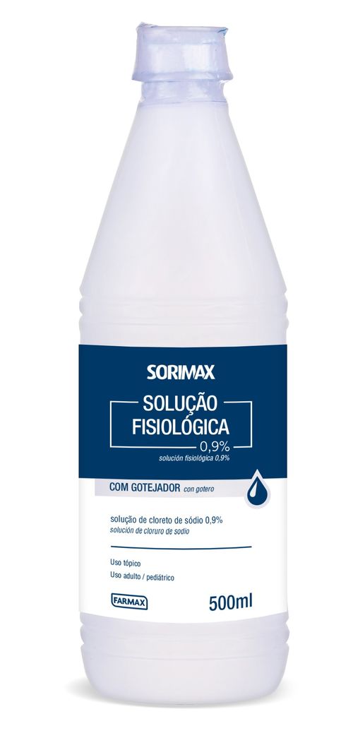 Soro Fisiologico Farmax 0,9% Com 500ml