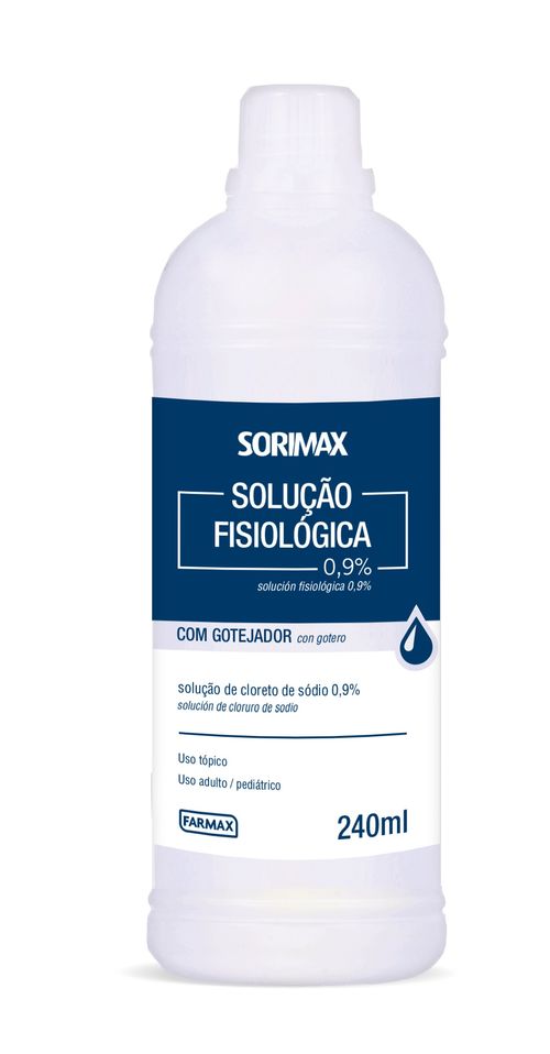 Soro Fisiologico Farmax 0,9% Com 250ml