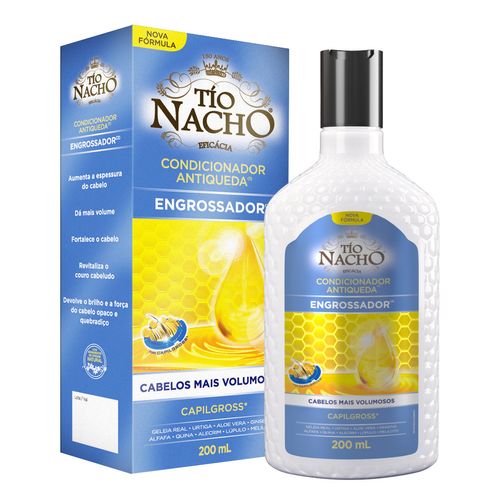 Tio Nacho Condicionador Engrossador, Volume Capilar, Aumenta A Expessura Do Fio, 200ml