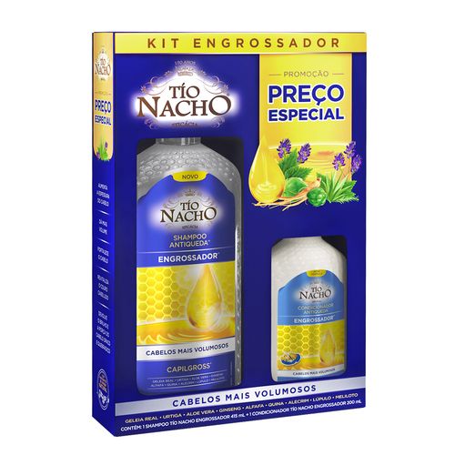 Shampoo Tio Nacho Antiqueda Engrossador 415ml+ Condicionador Tio Nacho 200ml Com Preço Especial