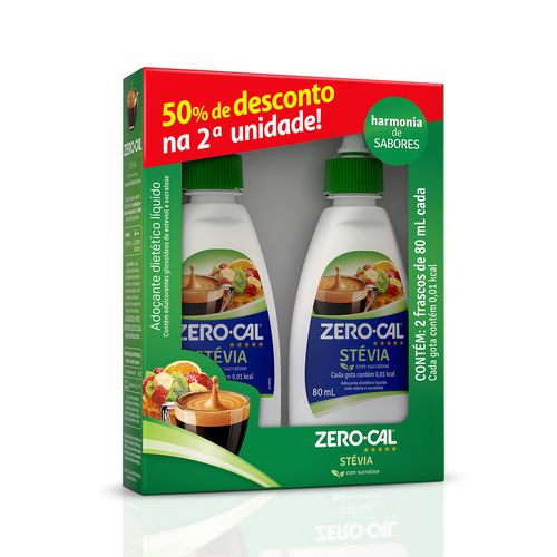Zero-Cal Stévia Adolante Líquido Pack 50% 2ª unidade