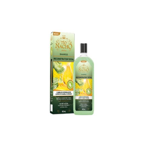 Tio Nacho Shampoo Reconstrutor Total Com Aloe Vera 100% Orgânico, Hidrata E Controla O Frizz, 415ml