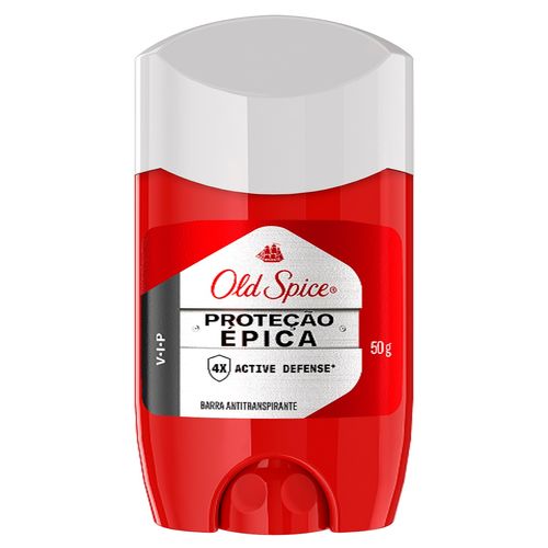 Desodorante Old Spice Proteção Epica Active Defense Vip Barra 50g