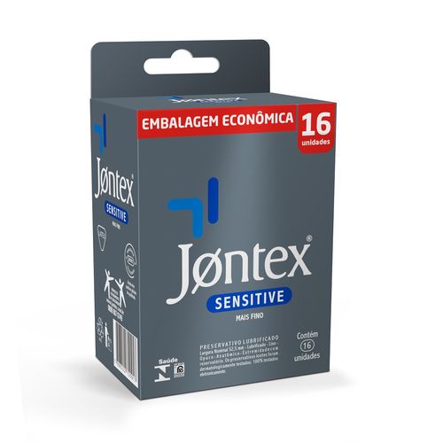 Preservativo Jontex Sensitive Embalagem Econômica Com 16 Unidades