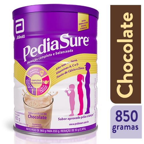 Suplemento Infantil Pediasure Pó Sabor Chocolate 850 Gramas