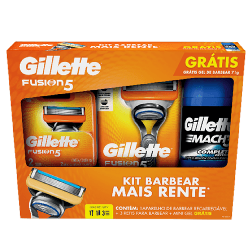 Aparelho De Barbear Gillette Com 3 Cargas Grátis Mini Gel