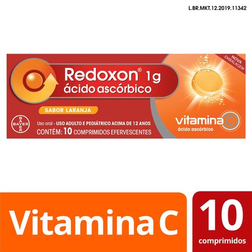 Redoxon 1g Laranja Com 10 Comprimidos Efervescentes