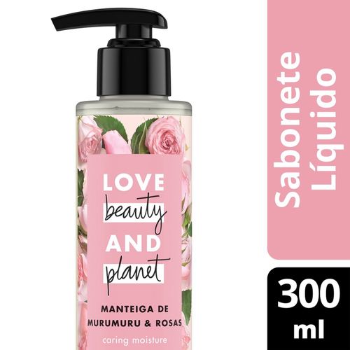 Sabonete Love Beauty Planet Caring Moisture Mantega De Murumuru & Rosas 300ml