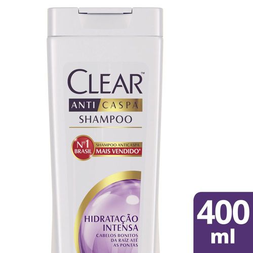 Shampoo Anticaspa Clear Women Hidratação Intensa 400 Ml