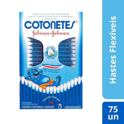 Hastes Flexíveis Cotonetes 75 Unidades