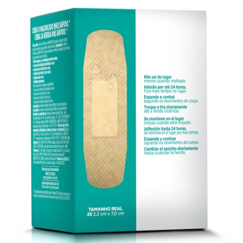 Curativo Band Aid Skin Flex Proteção Ultra Flexível Com 25 Unidades