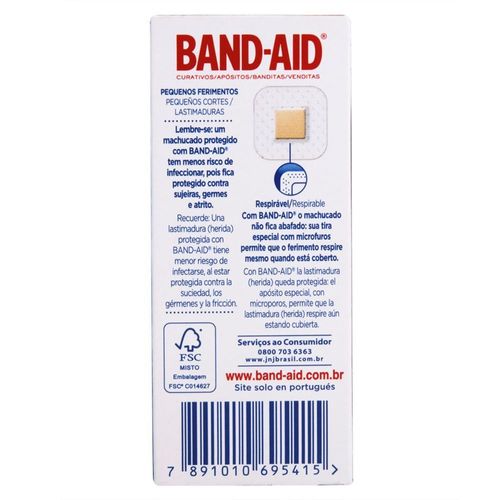 Curativos Band Aid Pequenos Ferimentos 16 Unidades