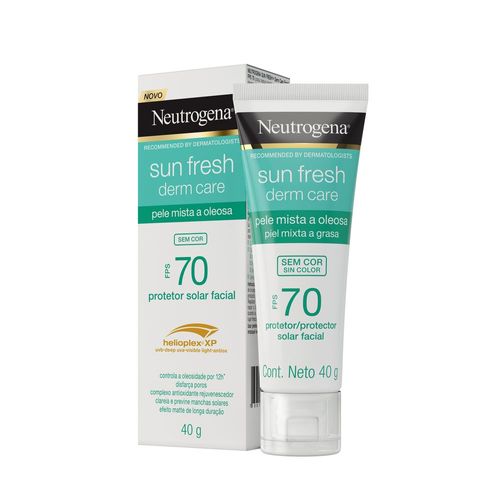 Protetor Solar Neutrogena Sun Fresh Oily Skin Sem Cor Fps70 40g