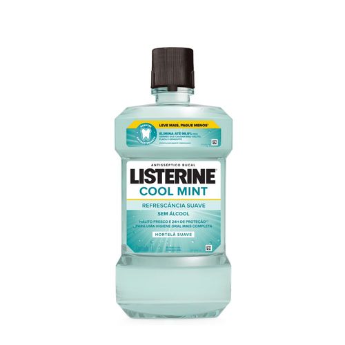 Enxaguatorio Bucal Listerine Cool Mint Refrescancia Suave Sem Álcool 1l