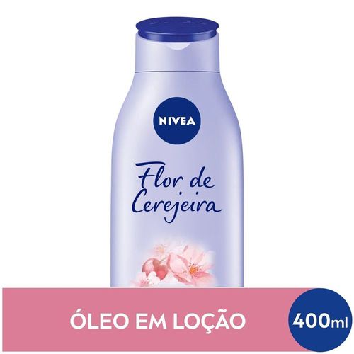 NIVEA Loção Hidratante Óleos Essenciais Flor de Cerejeira & Óleo de Jojoba 400ml