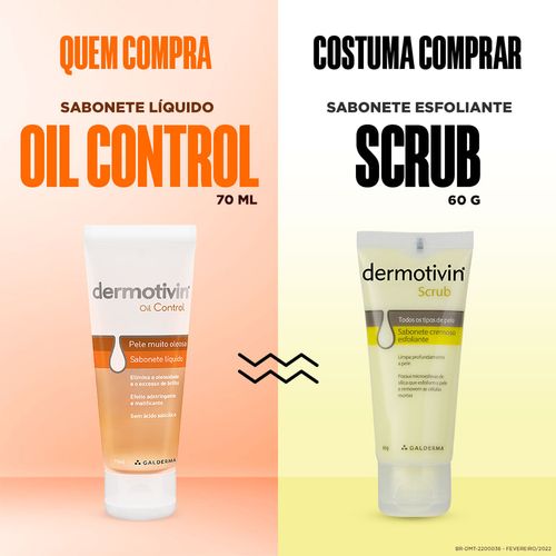 Dermotivin Control Pele Muito Oleosa Sabonete Líquido 70ml