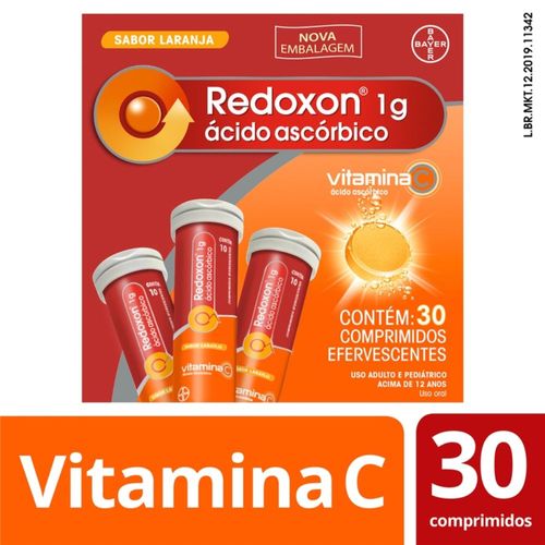 Redoxon 1g Vitamina C 30 Comprimidos Efervescentes Sabor Laranja