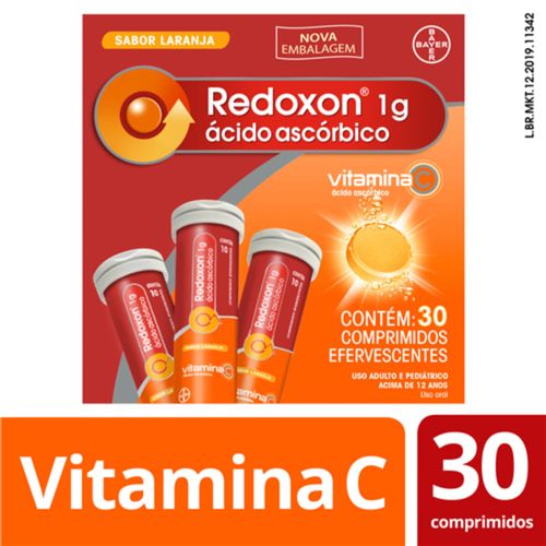 Redoxon 1g Vitamina C 30 Comprimidos Efervescentes Sabor Laranja