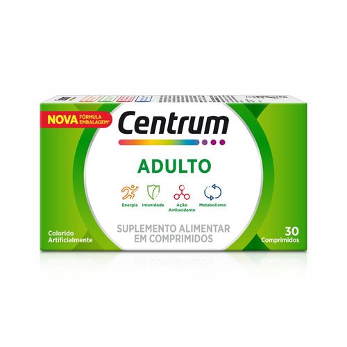 Centrum Multivitaminico Adulto Com Vitaminas De A A Z, 30 Comprimidos