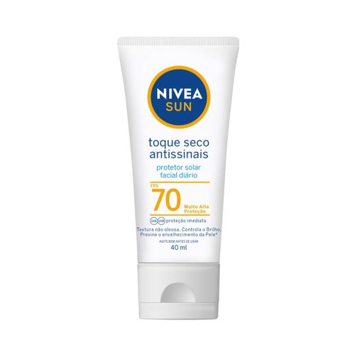 NIVEA SUN Protetor Solar Facial Toque Seco Antissinais FPS 70 40ml