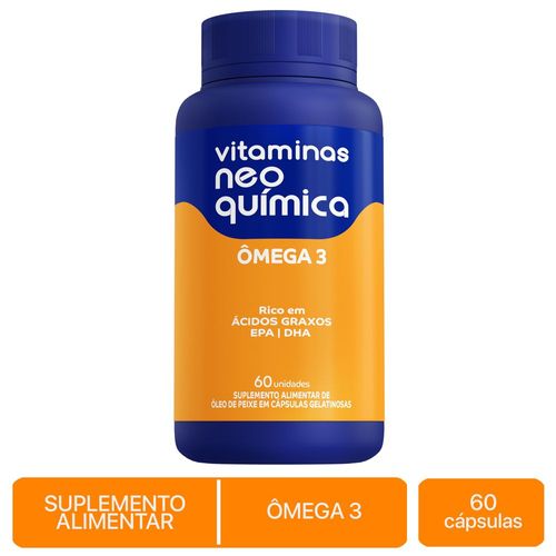 Vitaminas Neo Química Ômega 3 Com 60 Cápsulas