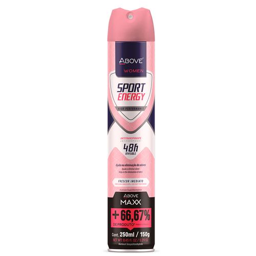 Desodorante Above Women Sport Energy 48h Aerosol 250ml