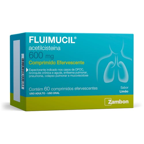 Fluimucil 600mg Com 60 Comprimidos Efervescentes