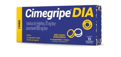Cimegripe Dia Com 12 Comprimidos