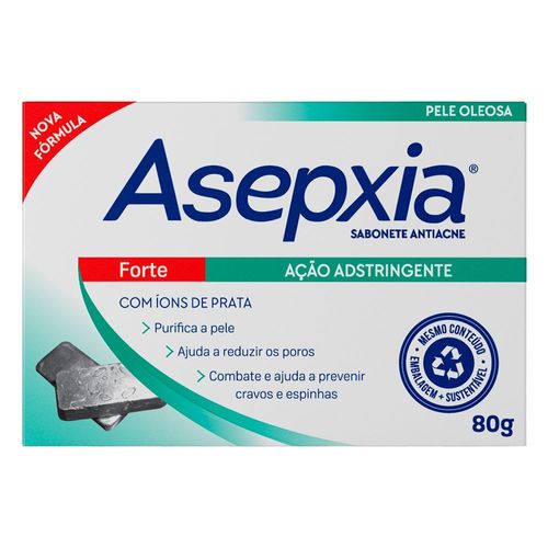 Asepxia Sabonete Barra Forte Ação Adstringente Com 80g